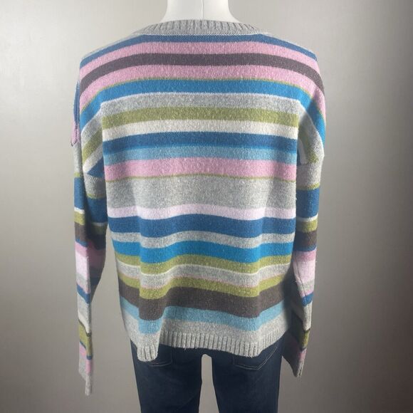 Sundance Medium Colorful Striped Lambswool Preppy Classic - Picture 5 of 8